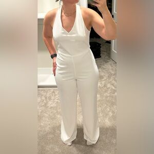 Crystal Sky White Jumpsuit. Size Large